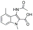 3-Acetylamino-1,4-dimethyl-1H-indole-2-carboxylic acid 结构式