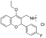 [4-ETHOXY-2-(4-FLUOROPHENYL)-2H-CHROMEN-3-YL]-N,N-DIMETHYLMETHANAMINIUM CHLORIDE 结构式