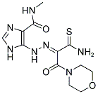 5-{(2E)-2-[2-AMINO-1-(MORPHOLIN-4-YLCARBONYL)-2-THIOXOETHYLIDENE]HYDRAZINO}-N-METHYL-1H-IMIDAZOLE-4-CARBOXAMIDE 结构式