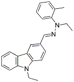 9-乙基咔唑-3-甲醛-N-乙基-N-邻甲苯基腙 结构式