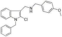 (1-Benzyl-2-chloro-1H-indol-3-yl)-N-(4-methoxybenzyl)methanamine 结构式