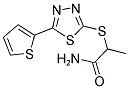 2-([5-(2-Thienyl)-1,3,4-thiadiazol-2-yl]sulfanyl)propanamide 结构式