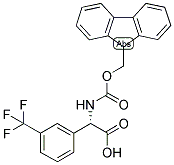 (S)-[(9H-FLUOREN-9-YLMETHOXYCARBONYLAMINO)]-(3-TRIFLUOROMETHYL-PHENYL)-ACETIC ACID 结构式
