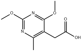 (2,4-二甲氧基-6-甲基-嘧啶-5-基)-乙酸 结构式