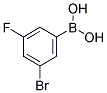 3-Bromo-5-fluorophenylboronic acid 结构式