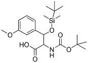 2-TERT-BUTOXYCARBONYLAMINO-3-(TERT-BUTYL-DIMETHYL-SILANYLOXY)-3-(3-METHOXY-PHENYL)-PROPIONIC ACID 结构式