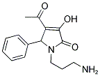 4-Acetyl-1-(3-aminopropyl)-3-hydroxy-5-phenyl-1,5-dihydro-2H-pyrrol-2-one 结构式