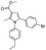 5-(4-BROMO-PHENYL)-1-(4-ETHYL-PHENYL)-2-METHYL-1H-PYRROLE-3-CARBOXYLIC ACID METHYL ESTER 结构式