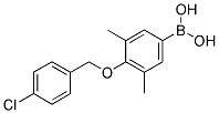 4-(4'-CHLOROBENZYLOXY)-3,5-DIMETHYLPHENYLBORONIC ACID 结构式