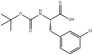 BOC-DL-3-氯苯丙氨酸 结构式