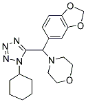 4-(BENZO[D][1,3]DIOXOL-5-YL(1-CYCLOHEXYL-1H-TETRAZOL-5-YL)METHYL)MORPHOLINE 结构式