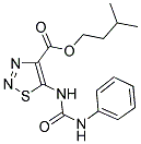 3-METHYLBUTYL 5-[(ANILINOCARBONYL)AMINO]-1,2,3-THIADIAZOLE-4-CARBOXYLATE 结构式