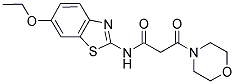 N-(6-ETHOXY-1,3-BENZOTHIAZOL-2-YL)-3-MORPHOLIN-4-YL-3-OXOPROPANAMIDE 结构式