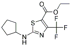 2-(环戊基亚氨基)-4-(三氟甲基)-2,3-二氢噻唑-5-羧酸乙酯 结构式