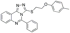 5-PHENYL-3-(2-P-TOLYLOXY-ETHYLSULFANYL)-[1,2,4]TRIAZOLO[4,3-C]QUINAZOLINE 结构式