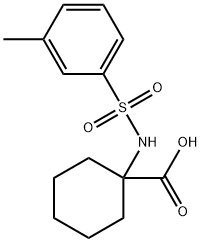 1-((3-METHYLPHENYL)SULFONAMIDO)CYCLOHEXANE-1-CARBOXYLIC ACID 结构式