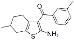 (2-AMINO-6-METHYL-4,5,6,7-TETRAHYDRO-1-BENZOTHIEN-3-YL)(3-METHYLPHENYL)METHANONE 结构式