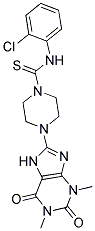 N-(2-CHLOROPHENYL)-4-(1,3-DIMETHYL-2,6-DIOXO-2,3,6,7-TETRAHYDRO-1H-PURIN-8-YL)PIPERAZINE-1-CARBOTHIOAMIDE 结构式