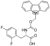 (S)-3-(2,4-DIFLUORO-PHENYL)-2-(9H-FLUOREN-9-YLMETHOXYCARBONYLAMINO)-PROPIONIC ACID 结构式