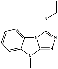 3-Ethylsulfanyl-9-methyl-9H-benzo[4,5]imidazo[2,1-c][1,2,4]triazole 结构式