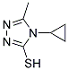 4-CYCLOPROPYL-5-METHYL-4H-1,2,4-TRIAZOLE-3-THIOL 结构式