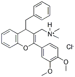 [4-BENZYL-2-(3,4-DIMETHOXYPHENYL)-4H-CHROMEN-3-YL]-N,N-DIMETHYLMETHANAMINIUM CHLORIDE 结构式