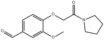 3-甲氧基-4-[2-氧代-2-(吡咯烷-1-基)乙氧基]苯甲醛 结构式