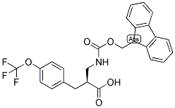 (S)-2-[(9H-FLUOREN-9-YLMETHOXYCARBONYLAMINO)-METHYL]-3-(4-TRIFLUOROMETHOXY-PHENYL)-PROPIONIC ACID 结构式