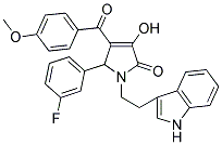 1-(2-(1H-Indol-3-yl)ethyl)-5-(3-fluorophenyl)-3-hydroxy-4-(4-methoxybenzoyl)-1H-pyrrol-2(5H)-one 结构式