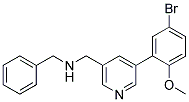 N-BENZYL-1-[5-(5-BROMO-2-METHOXYPHENYL)PYRIDIN-3-YL]METHANAMINE 结构式