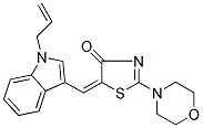 (5E)-5-[(1-ALLYL-1H-INDOL-3-YL)METHYLENE]-2-MORPHOLIN-4-YL-1,3-THIAZOL-4(5H)-ONE 结构式