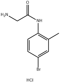 2-AMINO-N-(4-BROMO-2-METHYLPHENYL)ACETAMIDE HYDROCHLORIDE 结构式