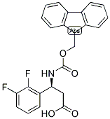 (S)-3-(2,3-DIFLUORO-PHENYL)-3-(9H-FLUOREN-9-YLMETHOXYCARBONYLAMINO)-PROPIONIC ACID 结构式