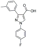 1-(4-FLUOROPHENYL)-3-(3-METHYLPHENYL)-1H-PYRAZOLE-4-CARBOXYLIC ACID 结构式