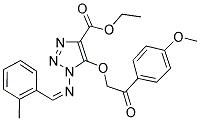 (Z)-ETHYL 5-(2-(4-METHOXYPHENYL)-2-OXOETHOXY)-1-(2-METHYLBENZYLIDENEAMINO)-1H-1,2,3-TRIAZOLE-4-CARBOXYLATE 结构式
