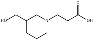 3-(3-HYDROXYMETHYL-PIPERIDIN-1-YL)-PROPIONIC ACID 结构式