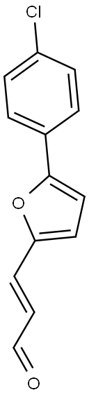 (2E)-3-[5-(4-CHLOROPHENYL)-2-FURYL]ACRYLALDEHYDE 结构式