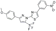 2-[3-(4-METHOXYPHENYL)-5-(TRIFLUOROMETHYL)-1H-PYRAZOL-1-YL]-4-(3-NITROPHENYL)-1,3-THIAZOLE 结构式