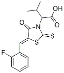 2-[5-(2-FLUORO-BENZYLIDENE)-4-OXO-2-THIOXO-THIAZOLIDIN-3-YL]-3-METHYL-BUTYRIC ACID 结构式