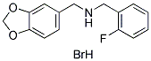 BENZO[1,3]DIOXOL-5-YLMETHYL-(2-FLUORO-BENZYL)-AMINE HYDROBROMIDE 结构式