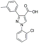 1-(2-CHLOROPHENYL)-3-(3-METHYLPHENYL)-1H-PYRAZOLE-4-CARBOXYLIC ACID 结构式