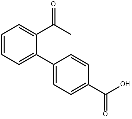 2'-ACETYL[1,1'-BIPHENYL]-4-CARBOXYLIC ACID 结构式