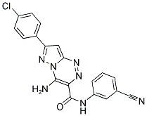 4-Amino-7-(4-chlorophenyl)-N-(3-cyanophenyl)pyrazolo[5,1-c][1,2,4]triazine-3-carboxamide 结构式