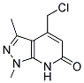 4-CHLOROMETHYL-1,3-DIMETHYL-1,7-DIHYDRO-PYRAZOLO[3,4-B]PYRIDIN-6-ONE 结构式