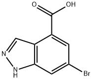 6-溴-1H-吲唑-4-甲酸 结构式
