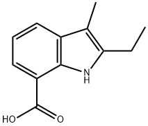 2-乙基-3-甲基-7-吲哚甲酸 结构式
