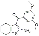 (2-AMINO-4,5,6,7-TETRAHYDRO-1-BENZOTHIEN-3-YL)(3,5-DIMETHOXYPHENYL)METHANONE 结构式
