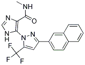 N-METHYL-5-[3-(2-NAPHTHYL)-5-(TRIFLUOROMETHYL)-1H-PYRAZOL-1-YL]-1H-IMIDAZOLE-4-CARBOXAMIDE 结构式