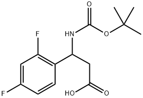 3-{[(叔丁氧基)羰基]氨基}-3-(2,4-二氟苯基)丙酸 结构式