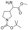 3-(AMINO-METHOXYCARBONYL-METHYL)-PYRROLIDINE-1-CARBOXYLIC ACID TERT-BUTYL ESTER 结构式